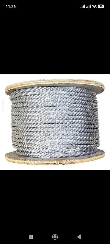 Metal məhsulları: Qalvanizə olunmuş polad tros – 8 mm, 6x19 + FC - Material: qalvanizə — 4