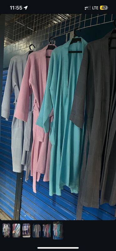 Носки и белье: Халат из мягкой вафельной ткани 💯 хлопок и по размерам! 42 до 60 Много — 12