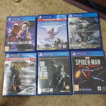 PS4 (Sony PlayStation 4): Б/у игры на пс4 street fighter 6-2000 horizon-1600 monster hunter