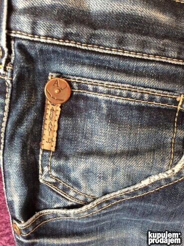 Farmerke: ARMANI jeans farmerice 33 100% cotton Polustruk 45cm duzina 110cm — 1