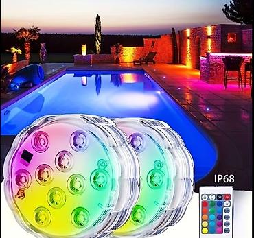 sadnice borovnice: RGB LED Podvodna Svetla za Bazen – Set 4 komada sa daljinskim — 7