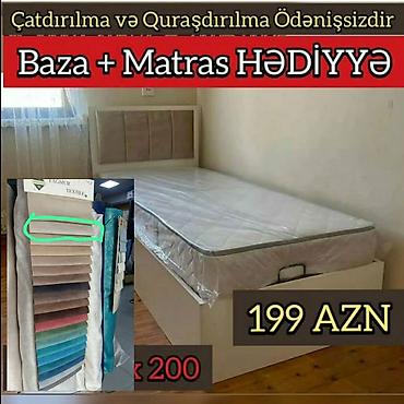 Çarpayılar: Yeni, Təknəfərlik çarpayı, Bazalı, Matras ilə, Siyirməsiz, Azərbaycan — 1