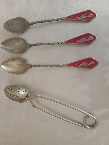 xrom caydan: Çay dəsti, rəng - Qırmızı, Metal — 1