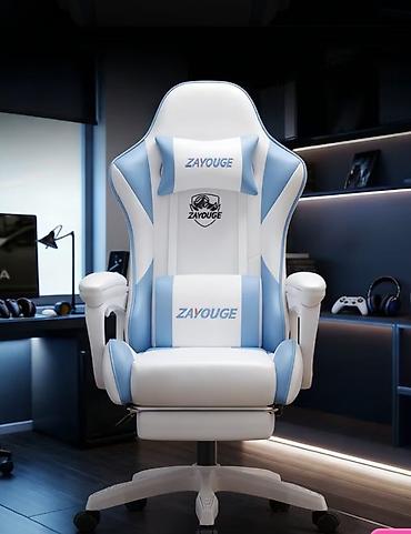 Ofis və oyun kresloları: Yeni, Təkərli, Qolları tənzimlənir, Süni dəri — 8