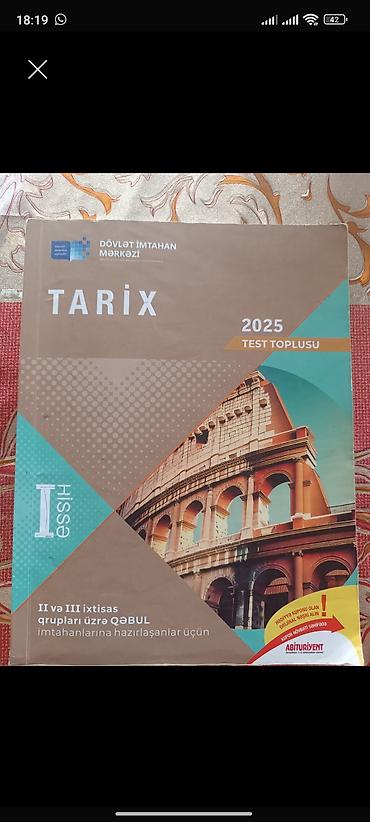 Testlər: 📚 Tarix test toplusu satılır! ✅ Çox az istifadə olunub ✅ Səliqəli — 1