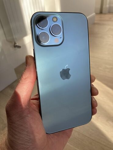 материнская плата iphone 7 оригинал: IPhone 13 Pro Max, Колдонулган, 256 ГБ, Sierra Blue, Куту, 85 %