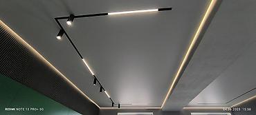 Трековые светильники и споты: Линейная магнитная трековая система освещения - Черный встраиваемый — 1