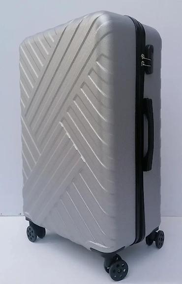 Putni koferi i torbe: Tvrdi kofer na točkiće – srebrni - Materijal: čvrsta ABS/plastika sa — 7