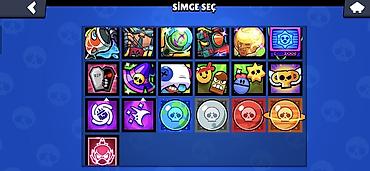 İncəsənət və kolleksiyalar: Brawl Stars hesabı. Hesabda şəkillərdə görünən əsas xüsusiyyətlər: - — 4