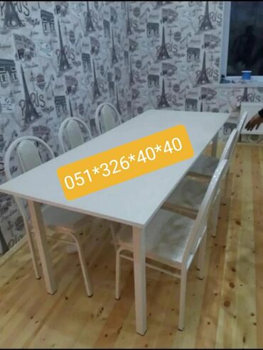 Masa və oturacaq dəstləri: Mətbəx üçün, Yeni, Açılan, Dördbucaq masa, 4 stul -da lalafo.az — 20 Masa və oturacaq dəstləri: Mətbəx üçün, Yeni, Açılan, Dördbucaq masa, 4 stul — 20