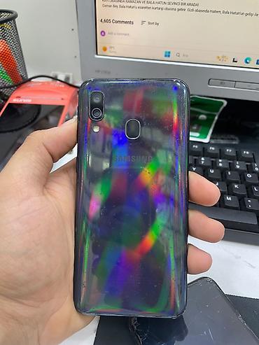 samsung 19: Samsung Galaxy A40, 64 GB, rəng - Mavi, Sensor, Barmaq izi — 3