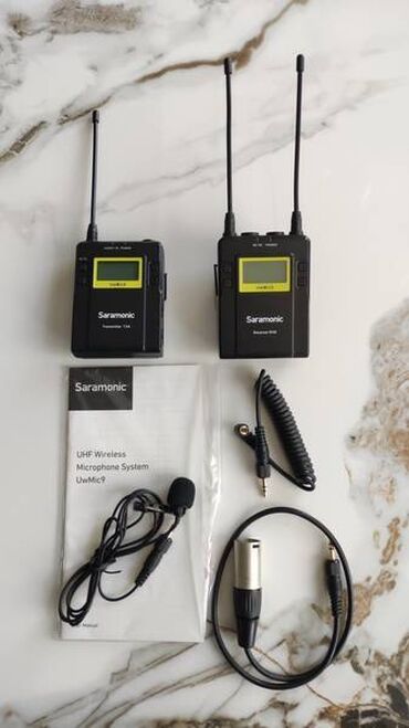 Петличные микрофоны: Продаю радиопетличку Saramonic UwMic9 с 1 передатчиком и 1