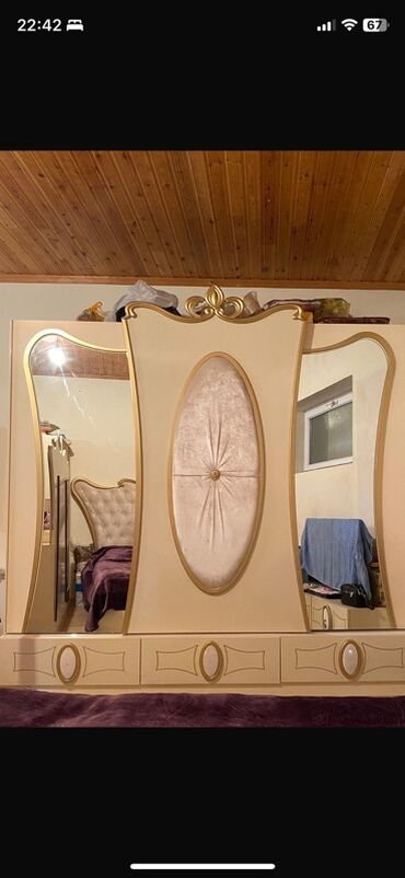 Yataq otağı dəstləri: İkinəfərlik çarpayı, 2 tumba, Dolab, Komod, İşlənmiş — 2