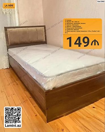 Ev üçün mebel: Çarpayı – La Mini - Ölçülər: 90 × 200 sm - Mexanizm: Açılmayan — 1