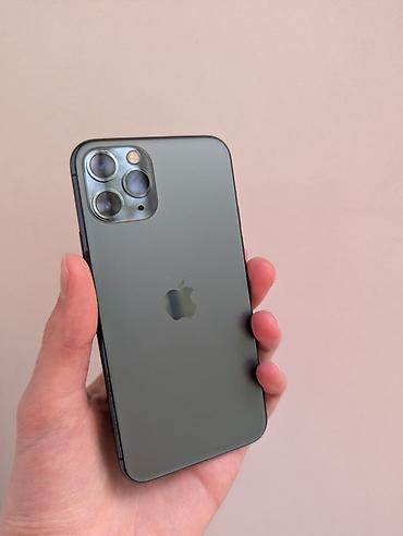Apple iPhone: IPhone 11 Pro, Б/у, 256 ГБ, Matte Midnight Green, Чехол, Кабель, Коробка, 100 % — 1