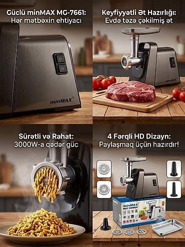 Ət çəkən maşın Minmax, 3000 Vt, Revers ilə, Yeni lalafo.az -da Ət çəkən maşın Minmax, 3000 Vt, Revers ilə, Yeni