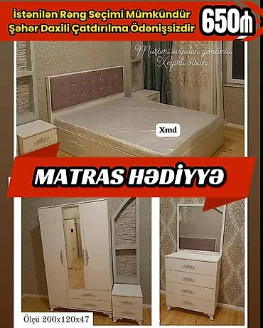 komod güzgü: Yataq otağı mebel dəsti – klassik və zərif dizayn Dəst tərkibi: - — 1