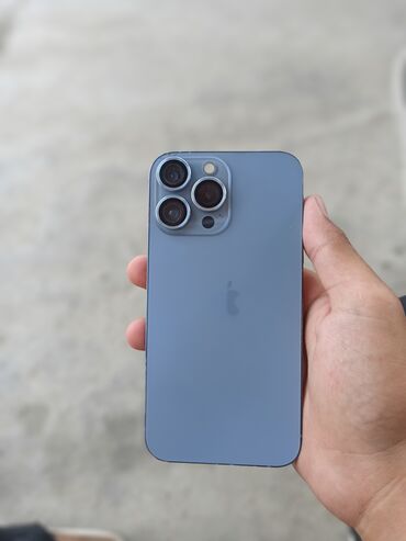 aifon 13: IPhone 13 Pro, 128 ГБ, Sierra Blue, Кулакчындар, Заряддоочу түзүлүш, Каптама, 86 %