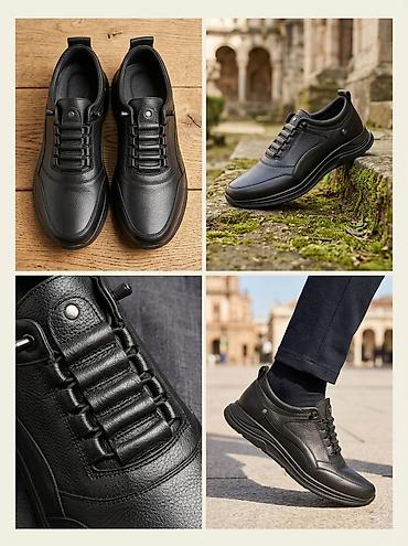 firyus ayaqqabi: Məhsul: Qara kişi ayaqqabısı – gündəlik və smart-casual üslub üçün - — 1