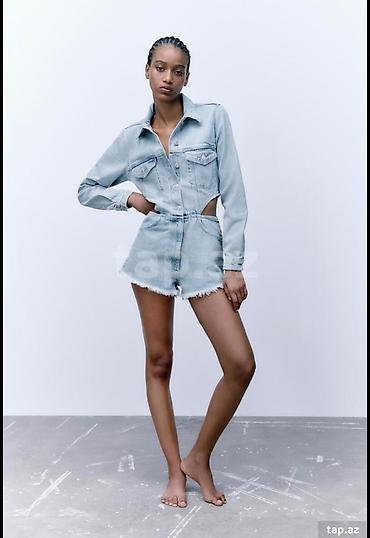 комбинезон tyvek: Комбинезон, Zara, M, цвет - Голубой — 1