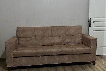 par: Bej rəngli, 3 nəfərlik divan - Sadə və modern dizayn: düz xətlər — 1