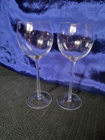 Čaše: Case za vino Val Saint Lambert kristalno staklo 70te. Case — 8