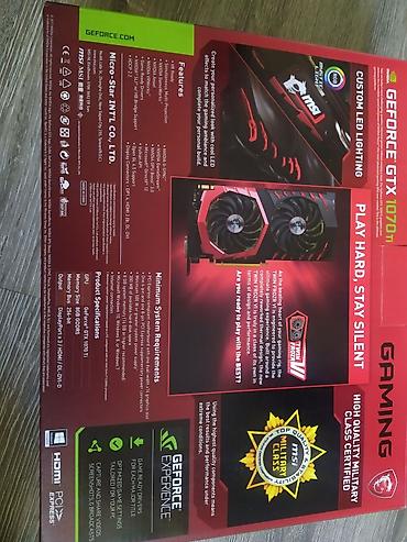 gtx 1080 ti̇: Msi GeForce Gtx 1070 Ti 8GB Ekran karti. Ideal veziyyetdedir, ev — 8