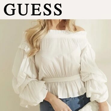 Bluze: Guess, S (EU 36), Jednobojni, bоја - Bela — 11