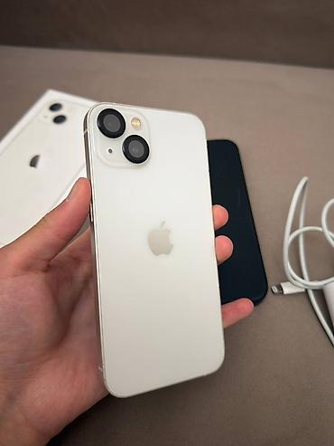 ipone: IPhone 13, Б/у, 128 ГБ, Белый, Зарядное устройство, Защитное стекло, Чехол, 89 % — 5