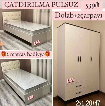 Divanlar: Yataq otagi mebeli DOLAB +2 ÇARPAYI 💥 Yeni və sifarişlə Qiymət 