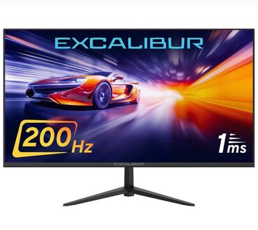 Modemlər və şəbəkə avadanlıqları: Excalibur brendindən bu qara monitor 200 Hz təzələnmə tezliyi və 1 ms