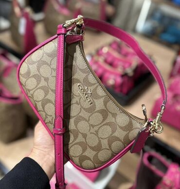 кольца парные: Оригинал 100%. Сумка Coach с монограммой Signature и яркой