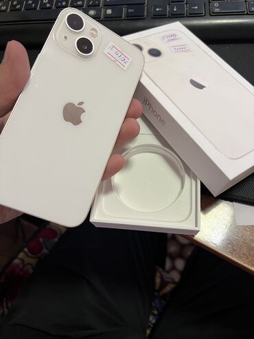 Apple iPhone: IPhone 13, Б/у, 128 ГБ, Белый, Коробка, 86 %