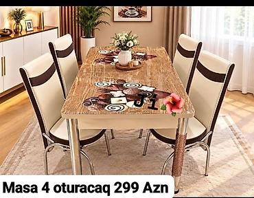 ofis kreslo satilir: 🇹🇷Turkiye istehsali. ✅Metbex masa desti Masa 4 oturacaq Masa — 1