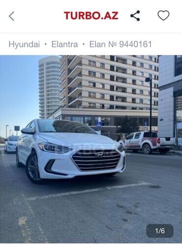 hyundai ix35 satilir: Hyundai Elantra: 2 l | 2017 il Sedan