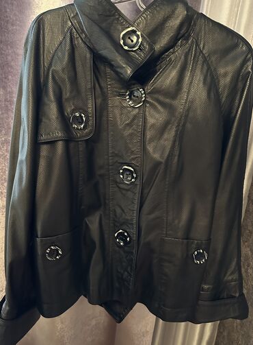 dəri geyim: Женская куртка 3XL (EU 46), 4XL (EU 48), цвет - Черный