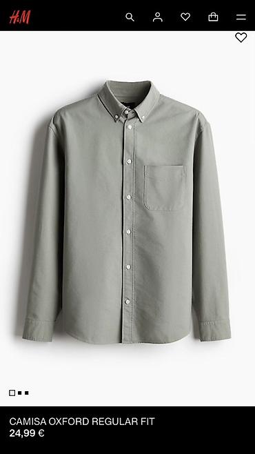 Мужская рубашка, L, H&M, Новый, Самовывоз
