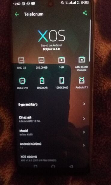 poco x3 pro ikinci el fiyatları: Infinix Note 10 Pro NFC, 256 GB, rəng - Gümüşü