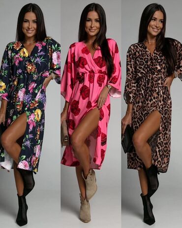 haljine sa leopard printom: One size, color - Multicolored, Other sleeves