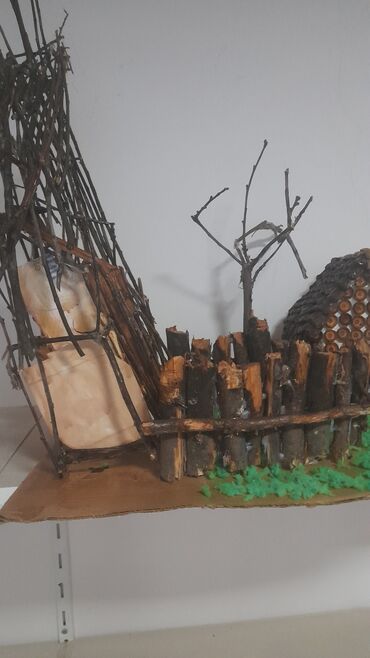 Digər ev dekoru: Məhsul: Əl işləri maket kompozisiyaları Təsvir: - Təbii budaqlar — 1