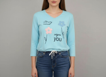 włoskie bluzki lniane: Women's blouse, size One size