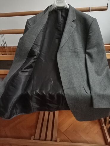 muske mokasine tommy hilfiger: Suit jacket, L (EU 52), color - Grey, Wool