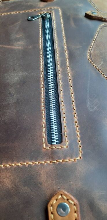 Noutbuklar üçün örtük və çantalar: Natural dəri portfel Dəri Portfel 100% Əl işi təbii Dəri çanta. Təbii — 14