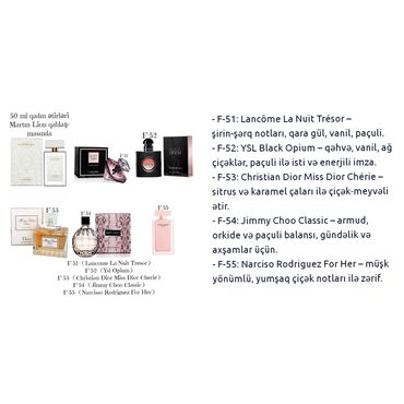 Ətriyyat: Heftelerle qalici 50 ml fransuski qadin etirleri, paltari yu geyin — 11