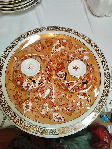 murəbə: Nahar dəsti, rəng - Narıncı, Farfor — 1