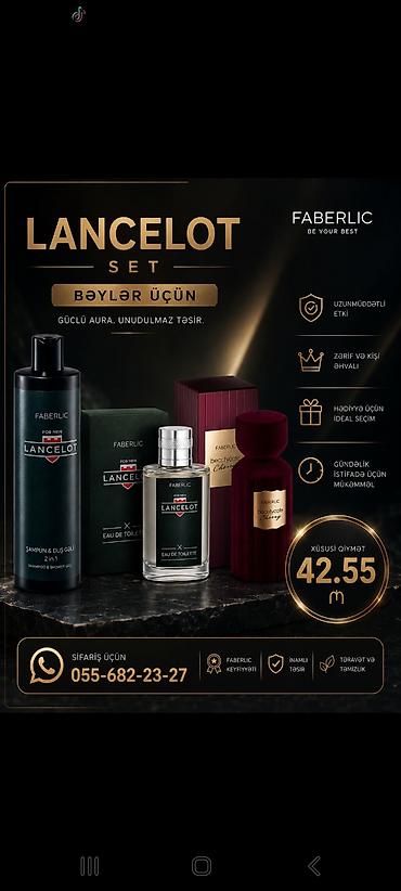 lancelot perfume: FABERLIC Lancelot Set – bəylər üçün - Tərkib: Lancelot eau de — 1