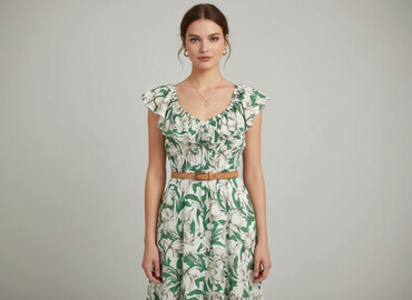 sukienki chabrowe dla puszystych: Lilie Rose, Women`s dress, size M