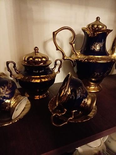 qedim samovar satisi: Çay dəsti, rəng - Ağ, Farfor, 6 nəfərlik, Almaniya — 4