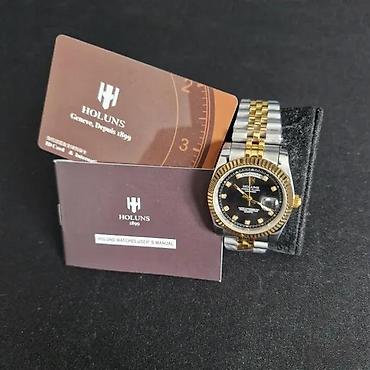Ručni satovi: HOLUNS HLS001 -37mm- Crna- Rolex Day-Date Homage — 13