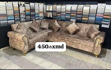 tək divan satışı: - Künc divan dəsti - Klassik üslubda, qollarda dekorativ aksesuarlar — 1